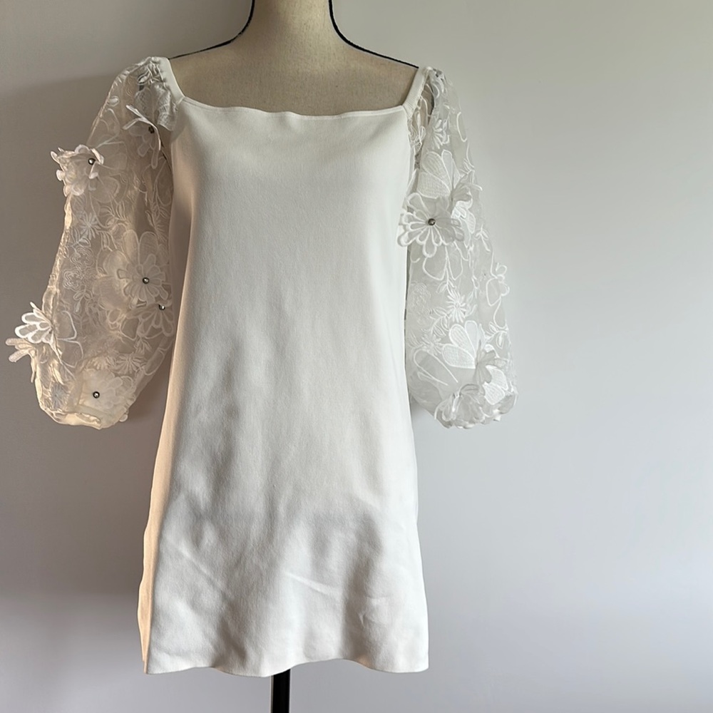 RIPFMPFRT River Island Plus Floral Mesh with Pop-out Flowers Top